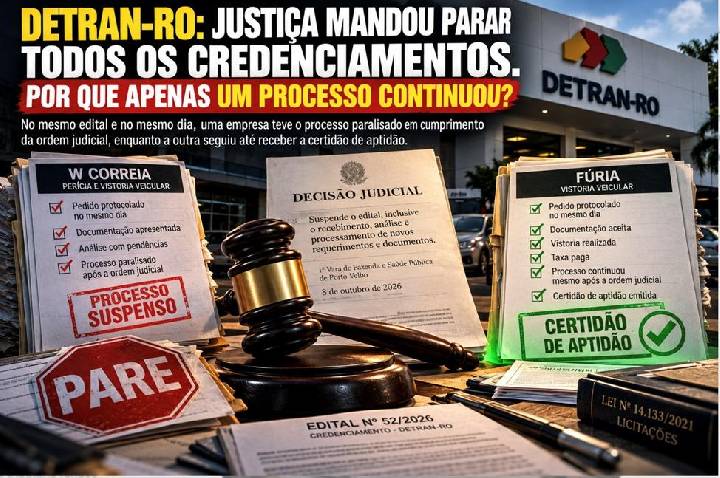 Dois pedidos, duas medidas: A Justiça mandou parar, mas um processo continuou