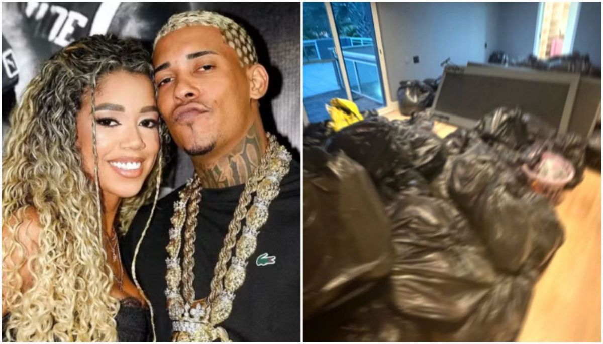 Vivi Noronha mostra roupas em sacos de lixo após término com Poze do Rodo