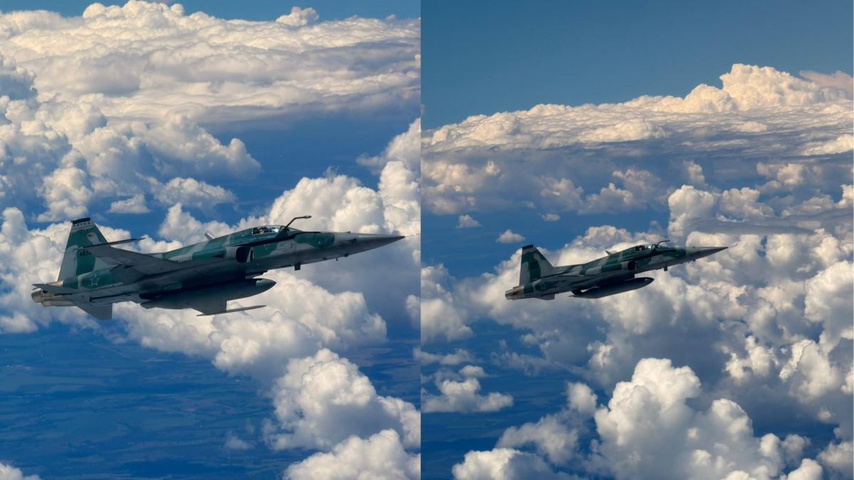 ‘Achei que ia bater’: Vídeo mostra caça da FAB perto de avião durante voo