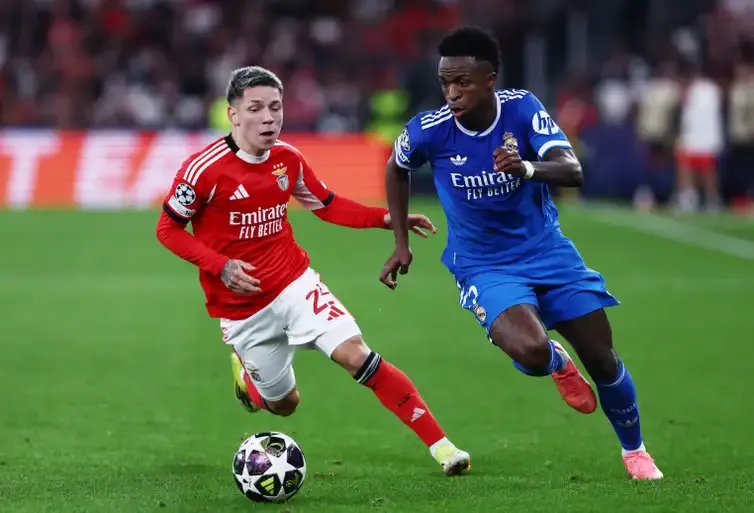 UEFA suspende provisoriamente Prestianni após acusação de racismo contra Vini Jr.