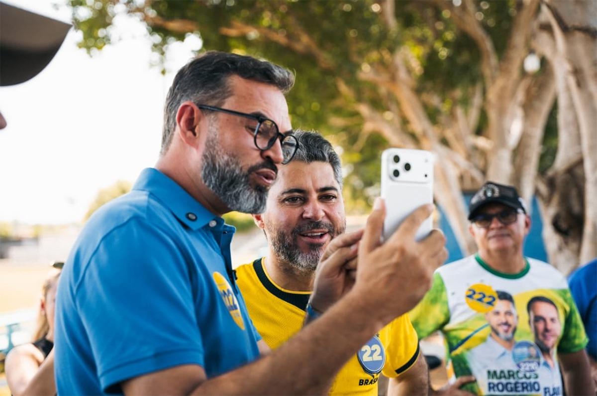 Em Rio Crespo, Bruno Scheid reforça campanha de rua ao lado de Marcos Rogério: “olho no olho e com os pés no chão”