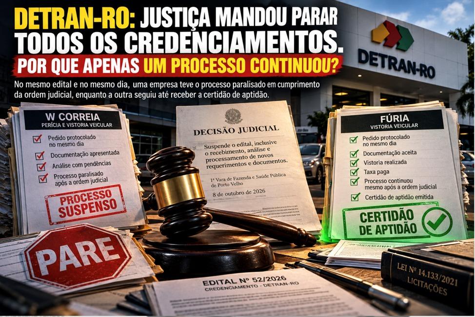 Dois pedidos, duas medidas: A Justiça mandou parar, mas um processo continuou